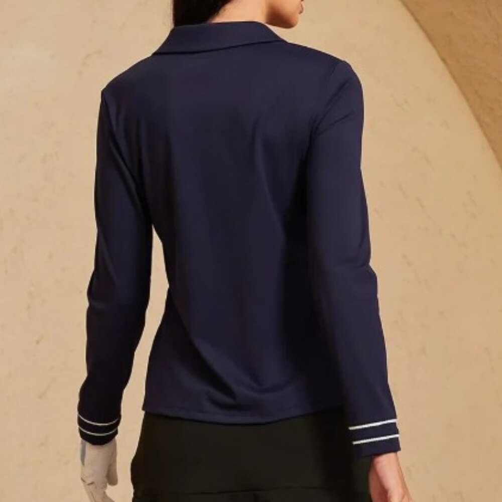 Acegolfs More Than Basic Long Sleeve Polo Top UPF50+, XXL - Picture 5 of 9